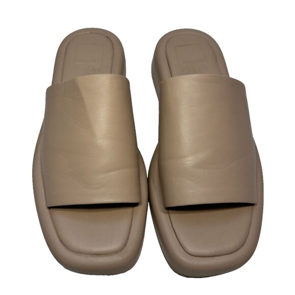 Dolce Vita Rosco Chunky Slide Sandals Women 8 Cafe Stella Solid Open Toe Slip On - Picture 2 of 12